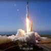 56 Starlink satellites are launched by SpaceX, and a rocket lands at sea