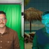 The eye-sore magenta of Netflix’s AI-assisted green screen covers actors.
