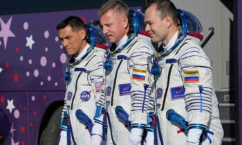 Russian Soyuz with 2 cosmonauts, US space traveler docks at Int’l Space Station